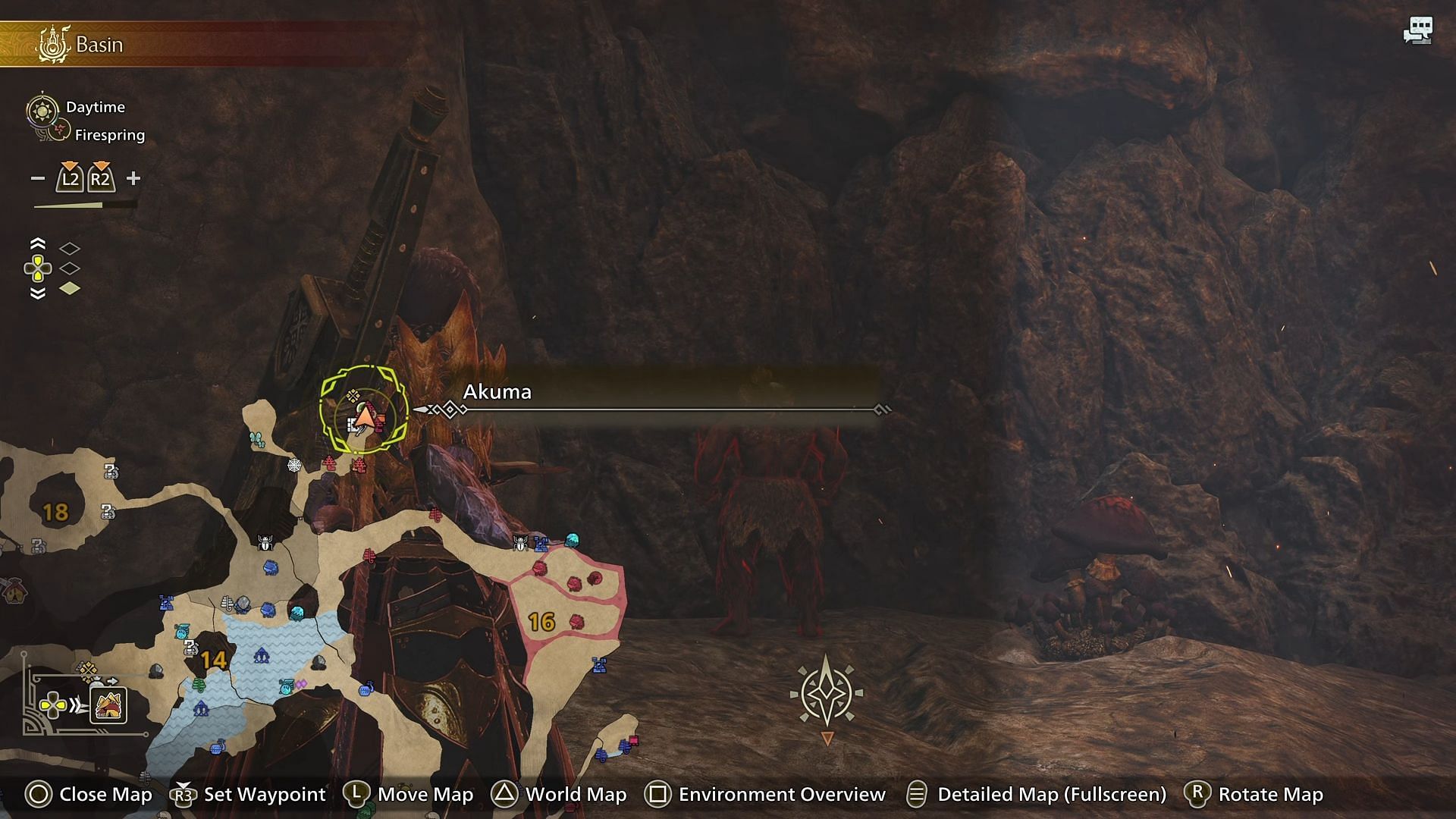 Akuma location in Monster Hunter Wilds (Image via Sportskeeda Gaming || Capcom)
